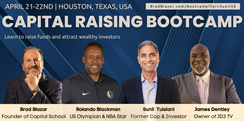 If you want to raise funding for your real estate or for your business, join the Capital Raising Bootcamp taking place in Houston, Texas this Friday, April 21 and 22nd, 2023.