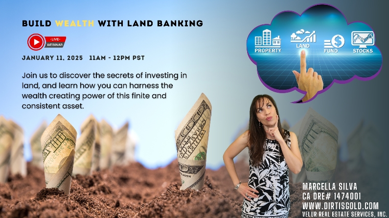 Join us for our upcoming webinar as my friend and industry expert, Marcella Silva shares invaluable insights and knowledge about land banking.